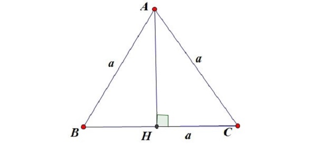 Công thức tính đường cao tam giác cân